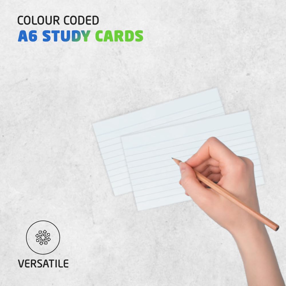 1ABOVE Record Cards - White A6 Lined with Headline | 100 Pack | 15.2 x 10.2 cm 3