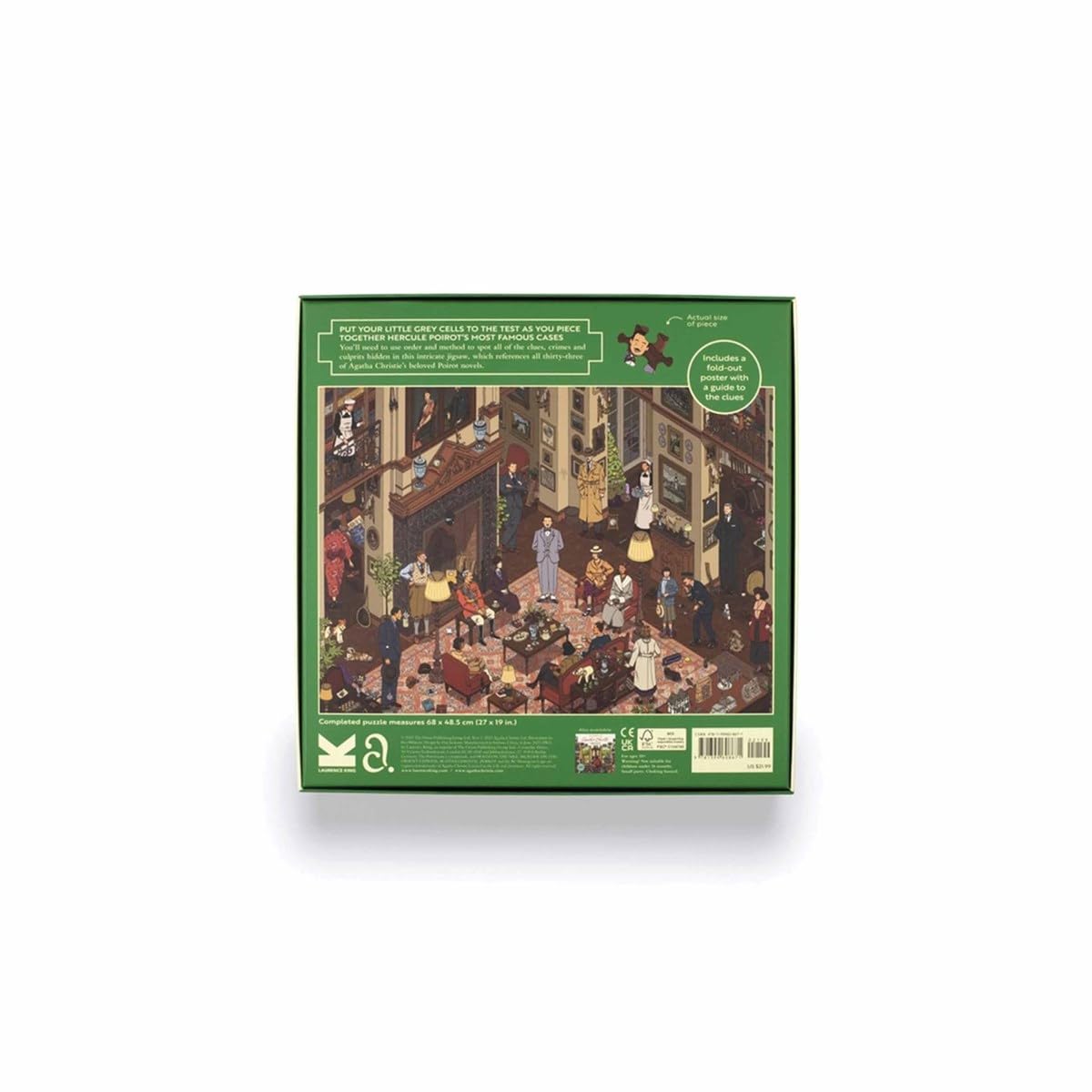 Laurence King The World of Hercule Poirot Jigsaw Puzzle - 1000 Pieces | 680mm x 485mm | Agatha Christie 3