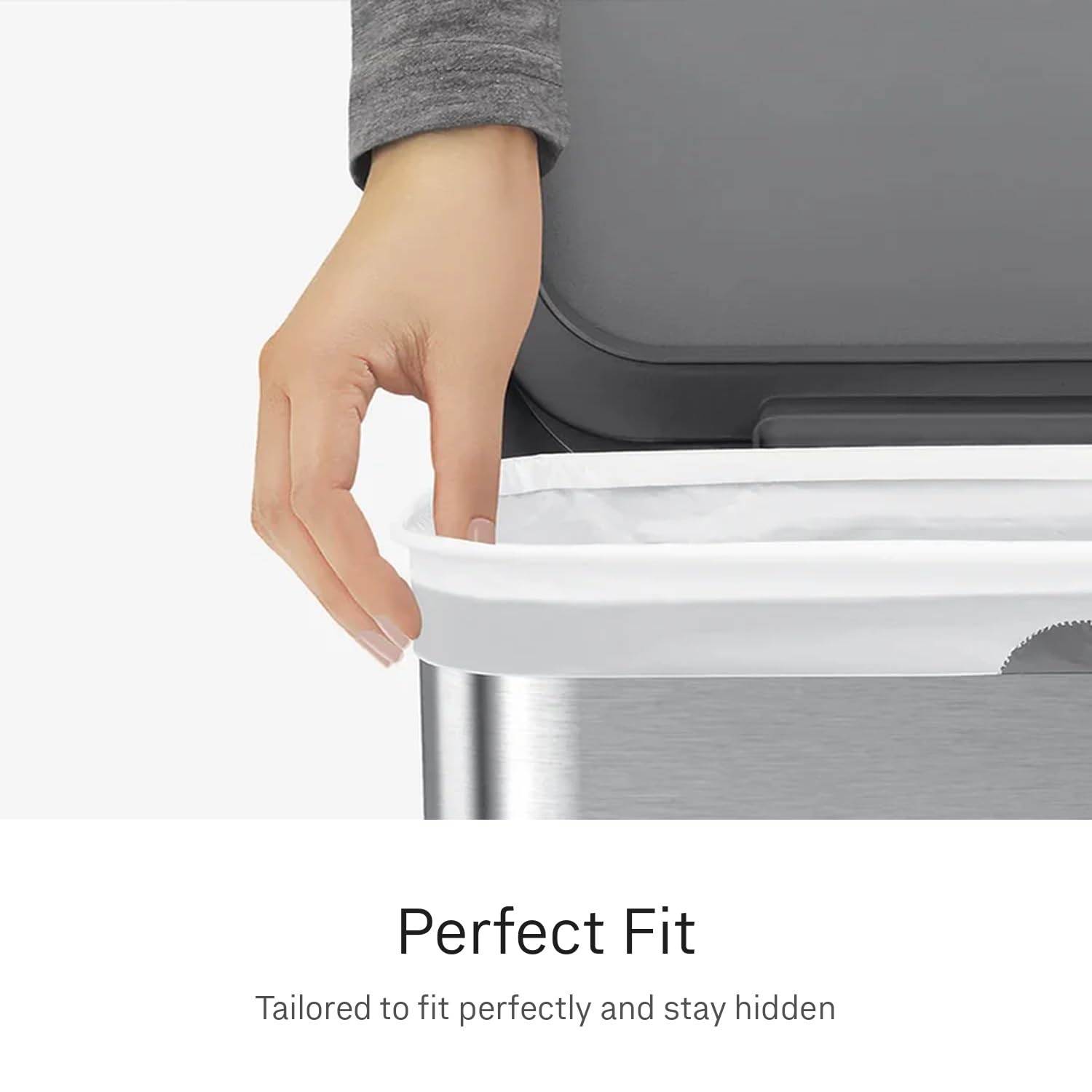 simplehuman CW0250 Code A Custom Fit Bin Liner - 4.5L Capacity, Unscented, White Plastic | 90 Count (3 x 30 Pack) 2