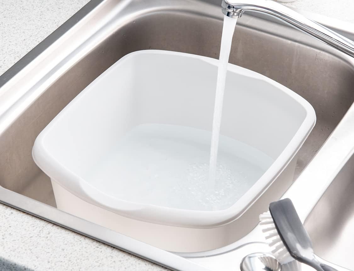 Addis - 8L Small Rectangular Washing Up Bowl, White