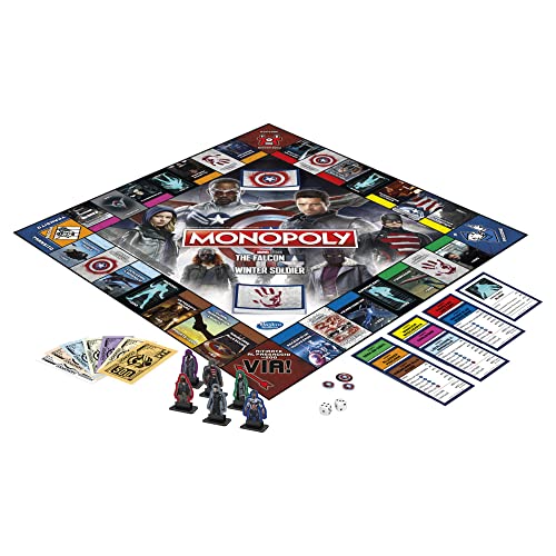 Hasbro Monopoly: Edition Inspired by Marvel Studios The Falcon and the Winter Soldier Board Game (F5851103)