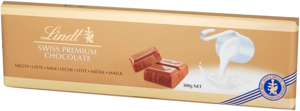 Lindt Swiss Milk Chocolate Gold Bar 300g 9