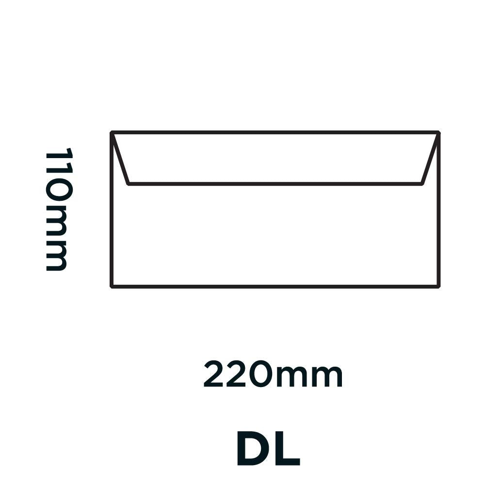 Blake Premium Business DL Booklet Envelope - 120 gsm High White Laid | Peel & Seal | Pack of 50