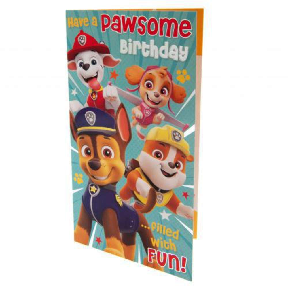 Paw Patrol Birthday Greeting Card - Awesome Day Design | FSC Certified Paper | 120x230mm