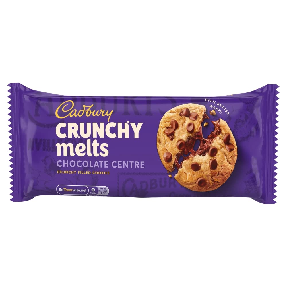 Cadbury Crunchy Melts Chocolate Chip Cookies - Soft Melting Centre | 156g Pack 1