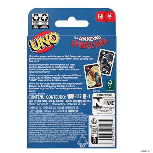 Mattel UNO The Amazing Spider-Man Card Game (HXY08)