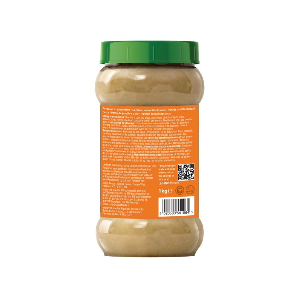 Laila Garlic & Ginger Paste 1 kg - Ready-to-Use Asian Cooking Base 3