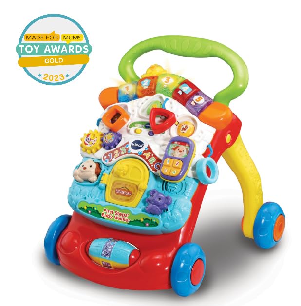 VTech First Steps Baby Walker - 2-in-1 Activity Centre with Lights, Sounds & Shape Sorter for 9 Months+ 2
