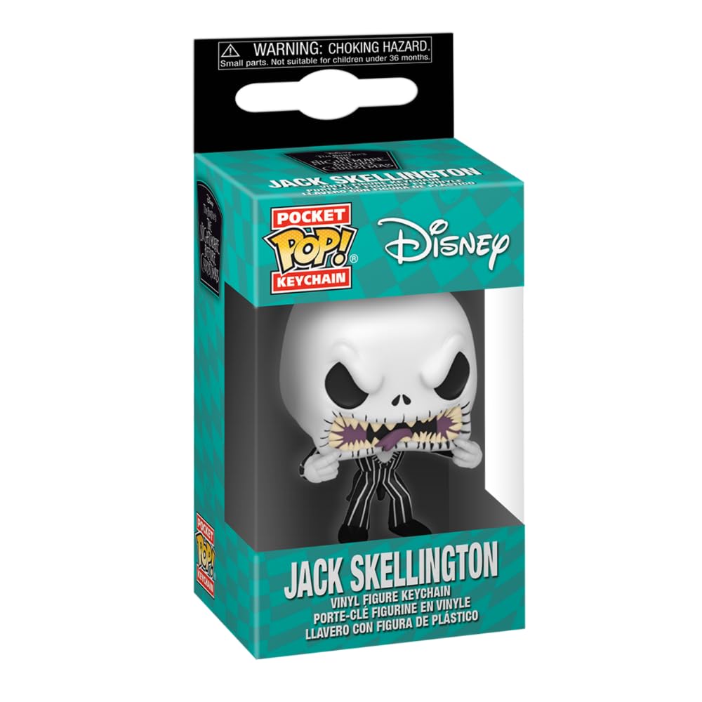 Funko POP! Keychain: Disney's The Nightmare Before Christmas - Jack Skellington (Scary Face) Vinyl Figure