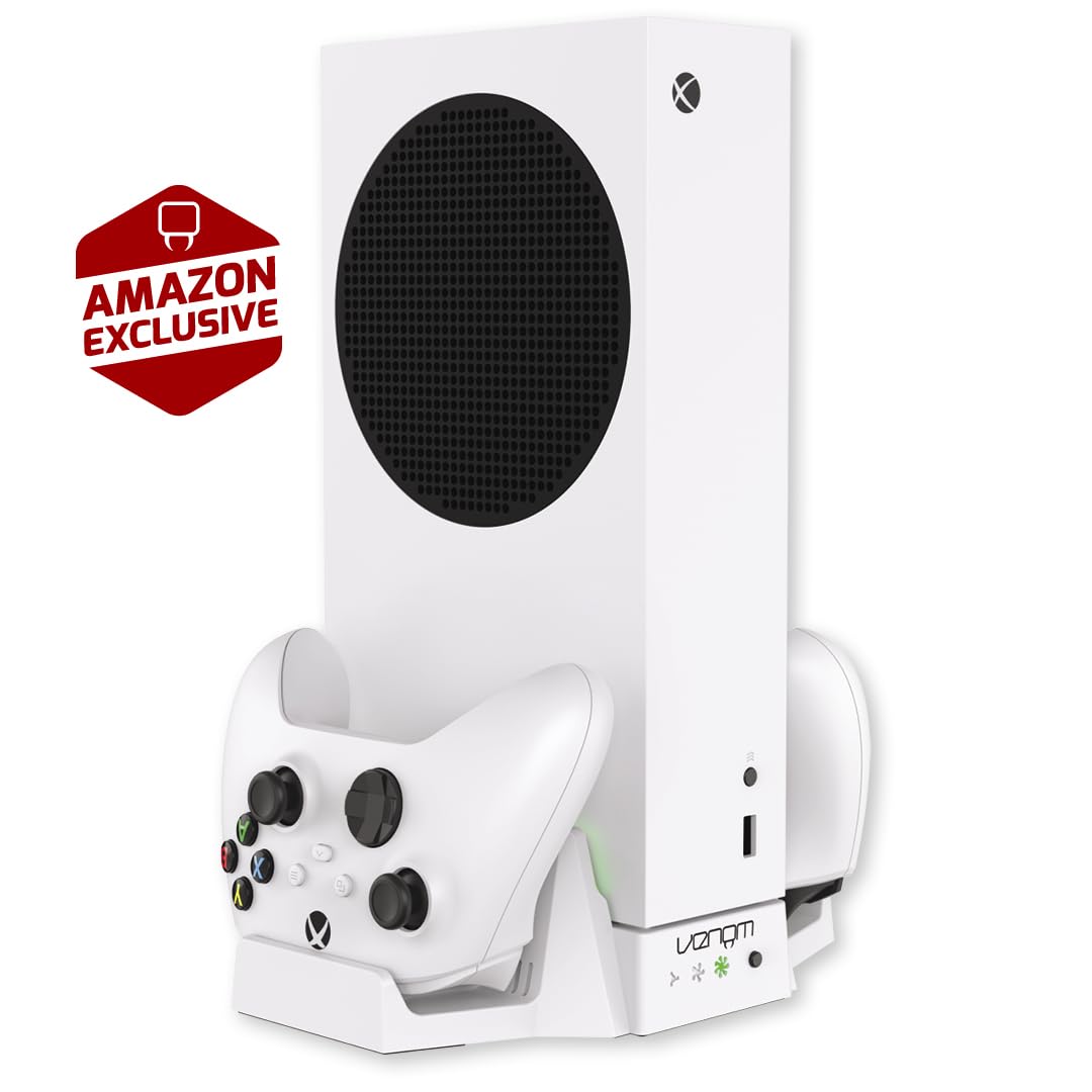 Venom Cool & Charge Vertical Stand for Xbox Series S with Controller Charging and Cooling Fans