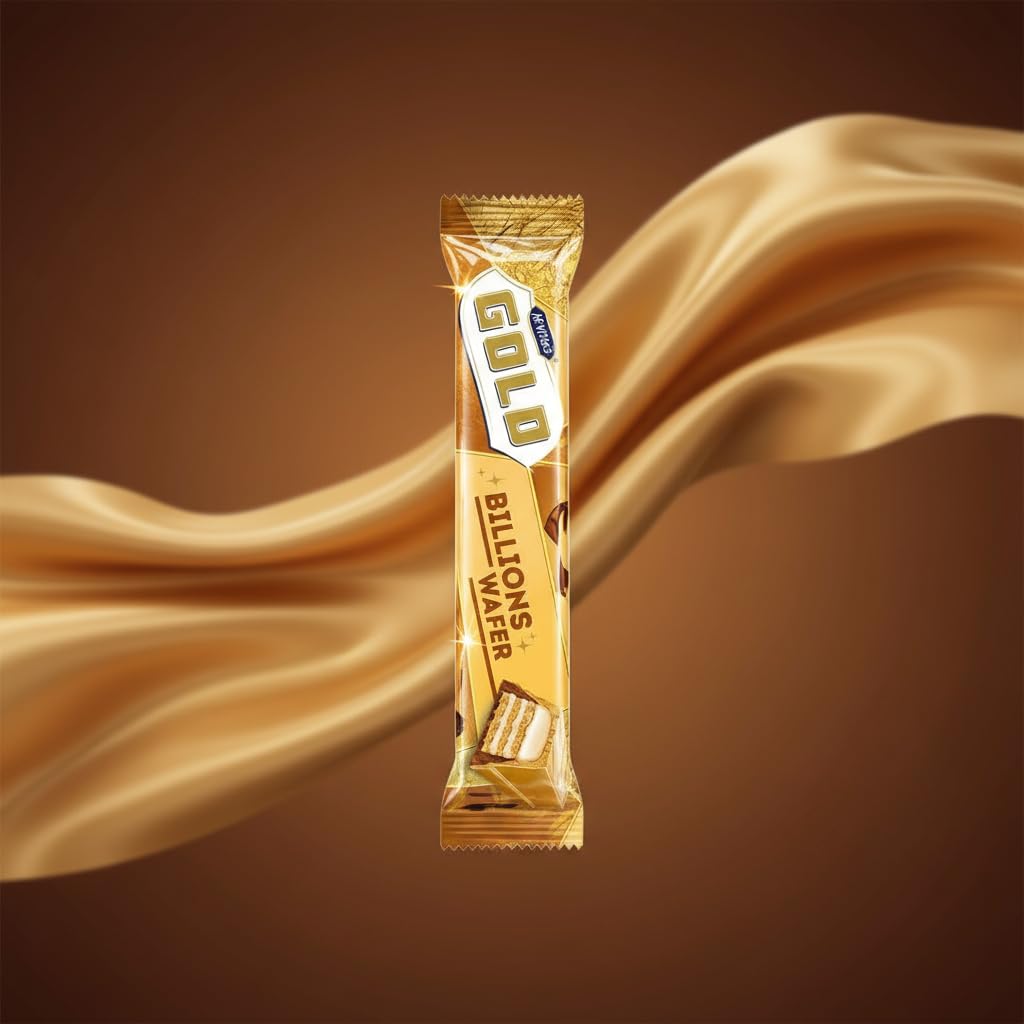McVitie's Gold Billion Chocolate Wafer Bar - Crispy Wafer & Creamy Filling | 39.5g 6