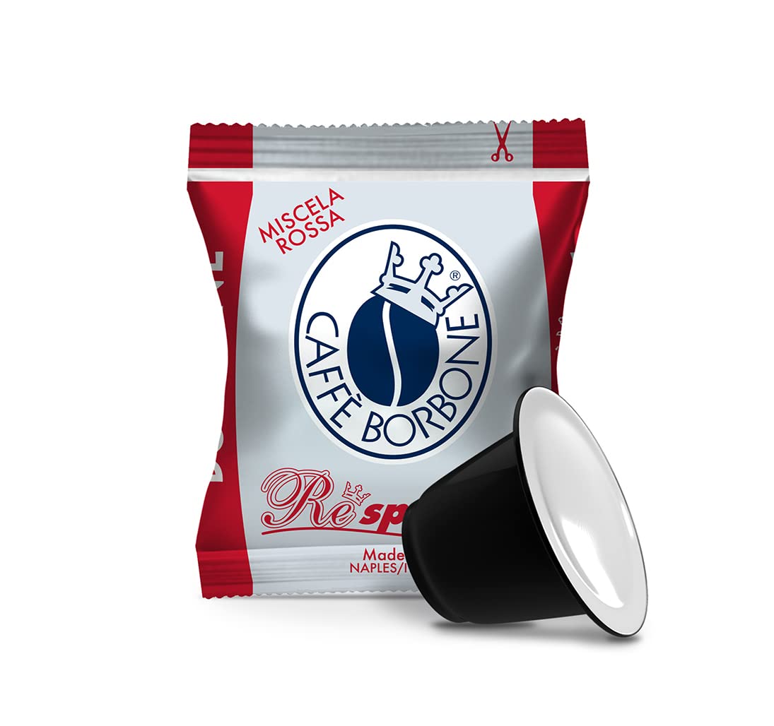 CAFFÈ BORBONE Respresso Red Blend Coffee Capsules - 50 Count | Intense Flavor | Nespresso Compatible