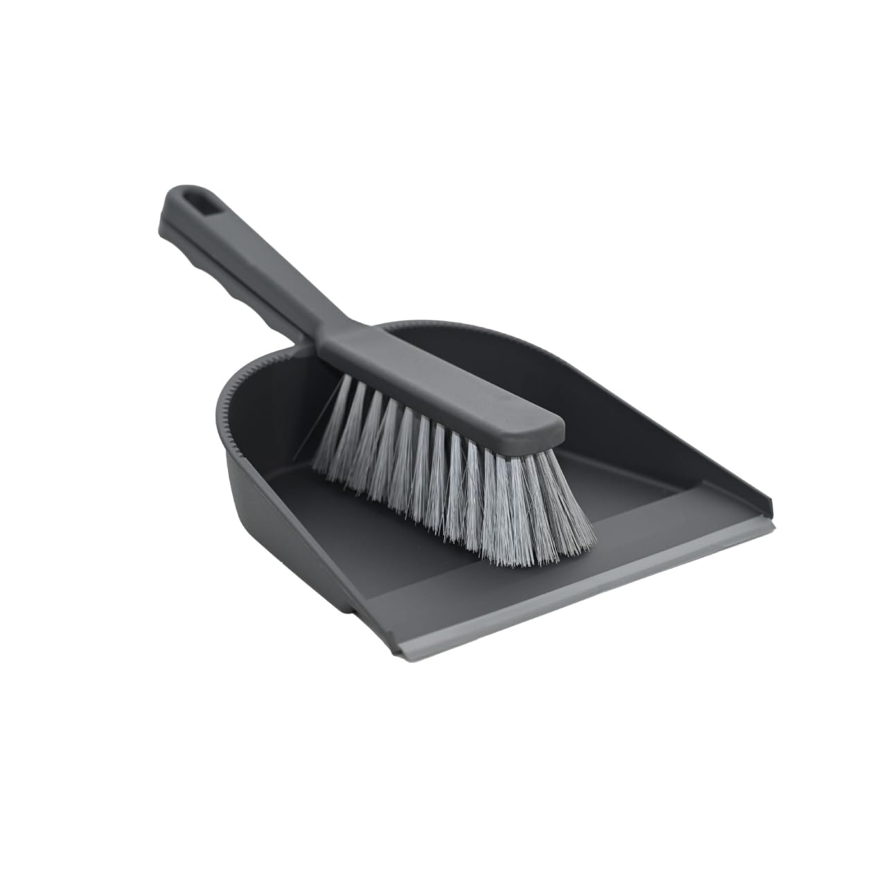 YORK Hand Brush and Shovel with Rubber - Dustpan and Broom Set with Click System