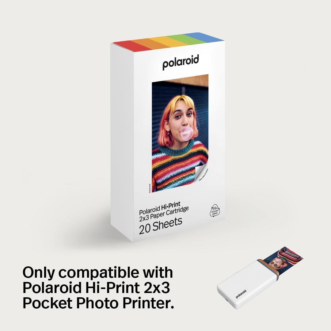 Polaroid Hi·Print Paper - 2x3 Photo Paper Cartridges | 60 Sheets Total