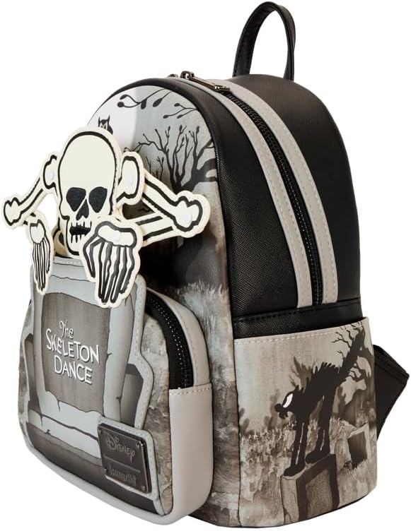 Loungefly Disney Skeleton Dance Double Strap Shoulder Bag Purse (WDBK3713)