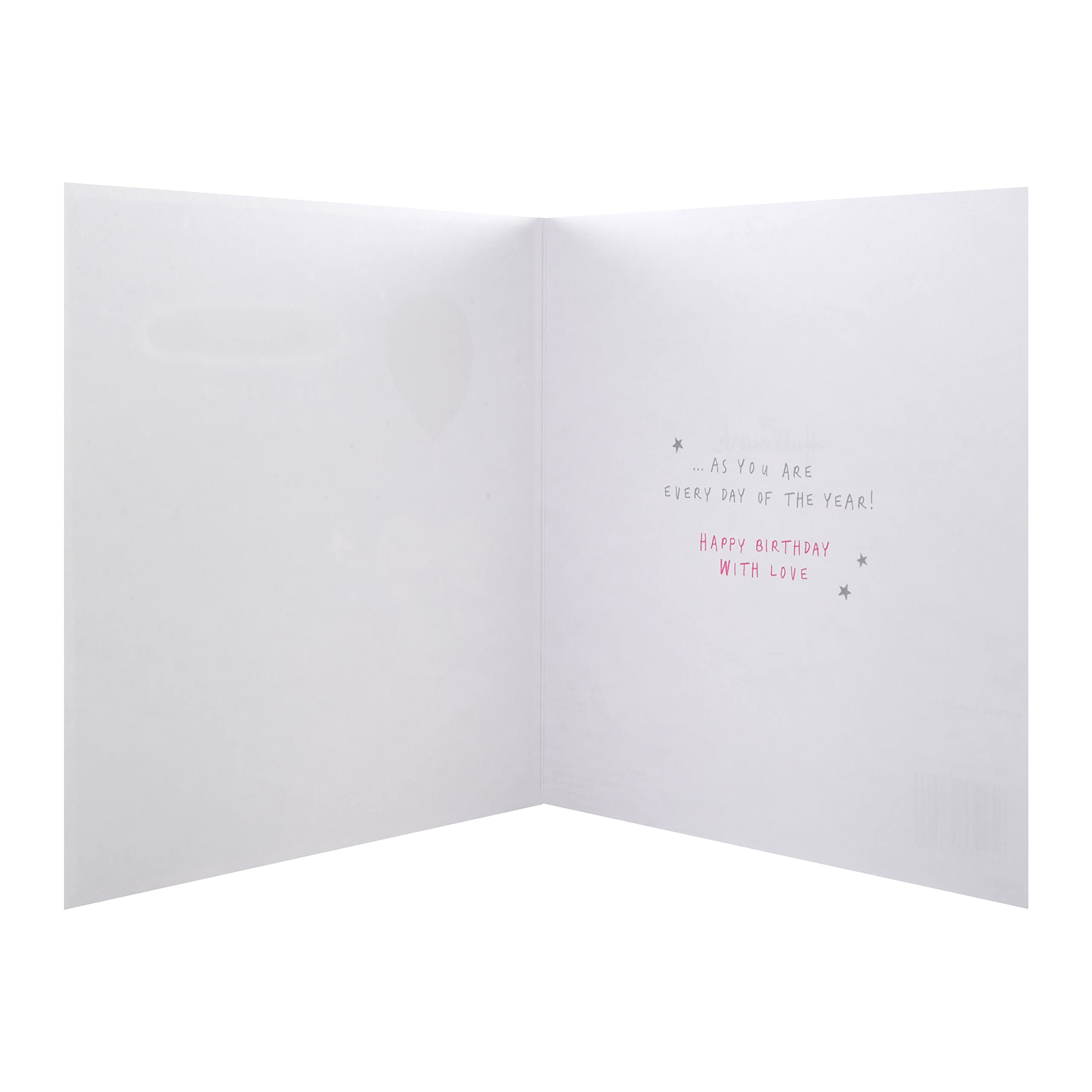 Hallmark Daughter Birthday Card - Large Size with Rabbit Illustration & 3D Effect