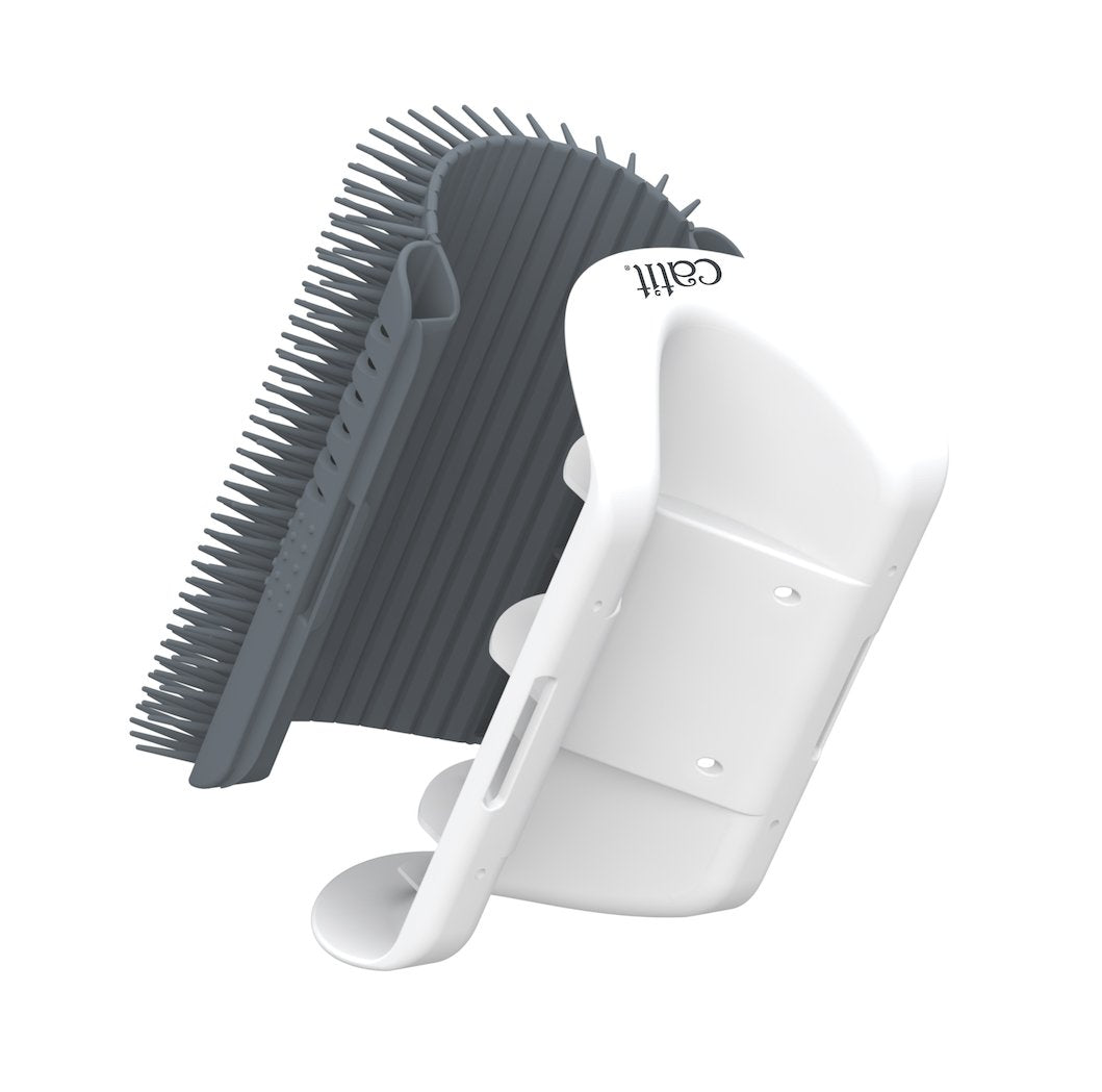 Catit Senses 2.0 Self Grooming Brush for Cats | Wall-Mounted, Collects Loose Hair | Gray 1