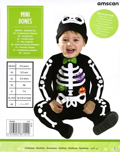 Amscan Mini Bones Skeleton Costume - Baby & Toddler Fancy Dress 4