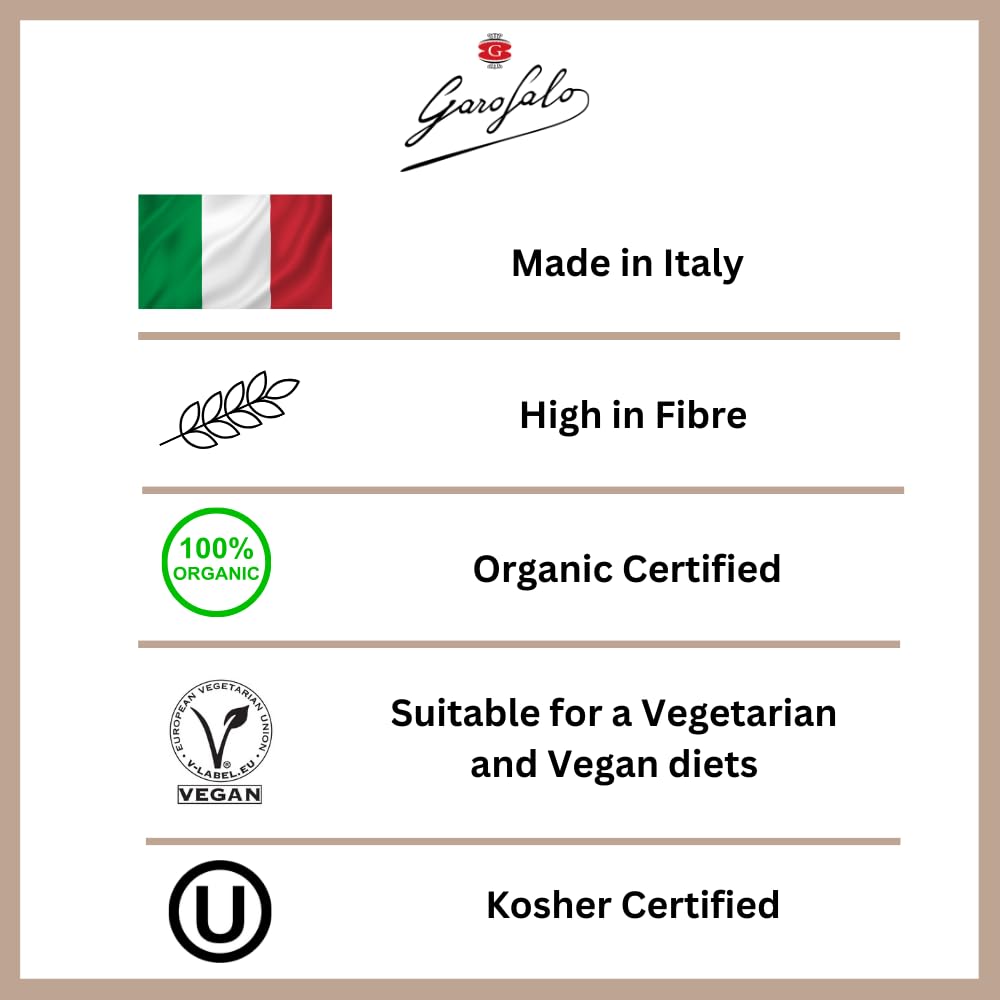 Garofalo Wholewheat Organic Mafalda Corta Italian Pasta - 500g, High Fibre | Cooks in 11 Mins 4