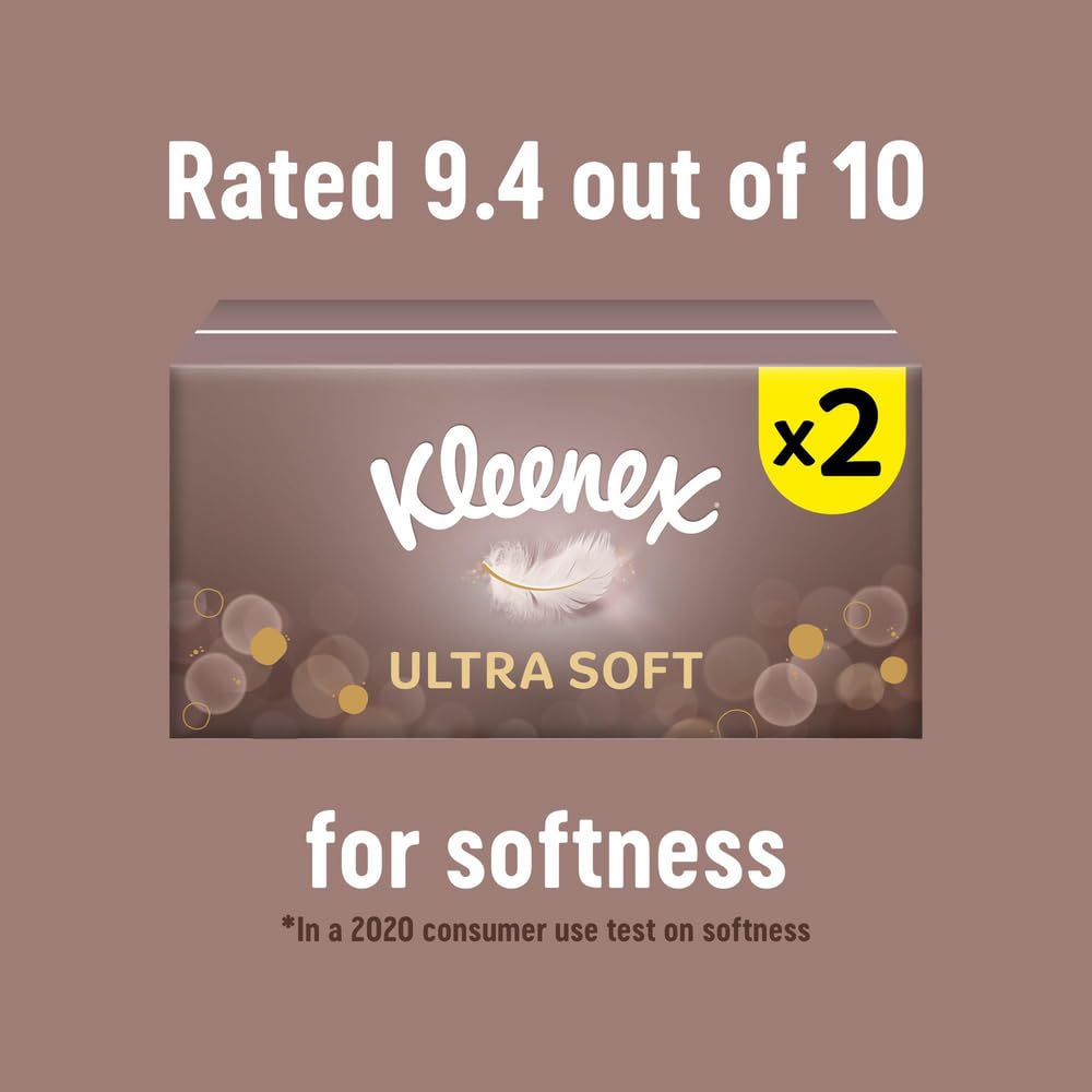 Kleenex Ultra Soft Facial Tissues - 3 Ply, Unscented, 112 Sheets per Box 7