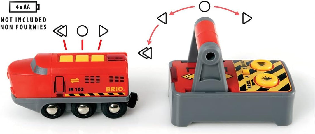 BRIO Remote Control Train Engine - Interactive Toy for Kids Age 3+ (33213)