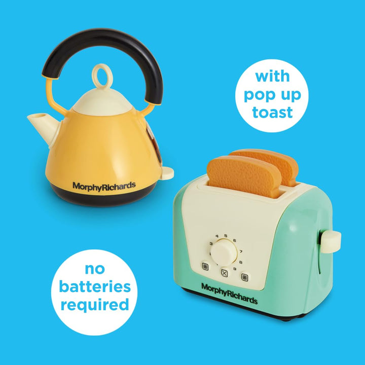 Casdon 65150 Morphy Richards Interaktiver Spielzeug-Toaster und Wasserkocher für Kinder im Alter