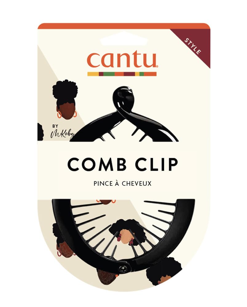 CANTU Curly Hair Extra Hold Hair Clip - Black, Acrylic, 1 Count 1