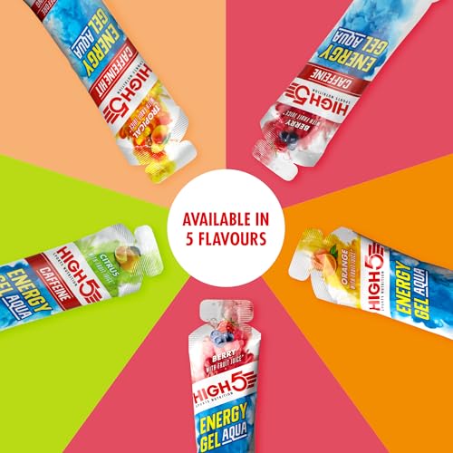 HIGH5 - Energy Gel Aqua Quick Release Energy Gel with Natural Fruit Juice (20 x 66g Sachets, Berry Flavor)