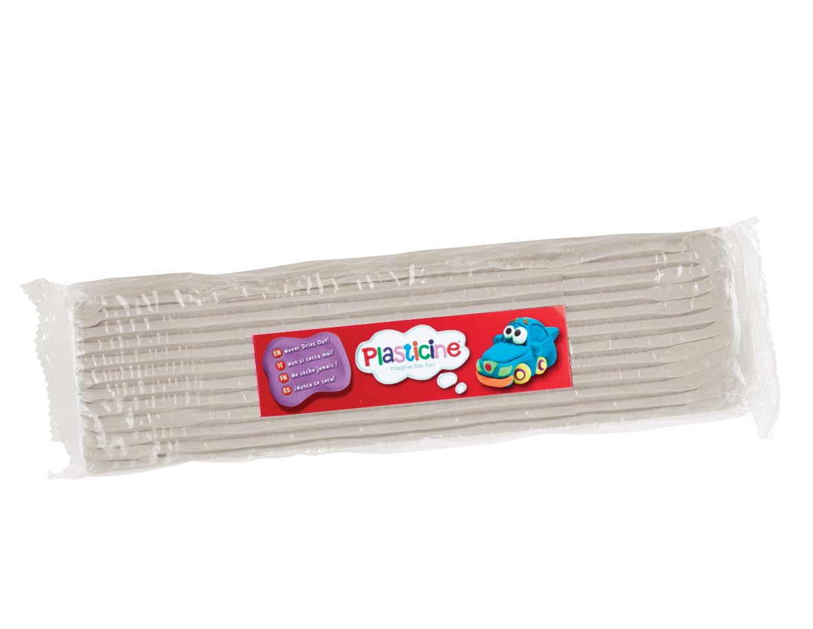 Plasticine Modelling Clay - Non-Hardening & Reusable Slab | 400g Off White 1