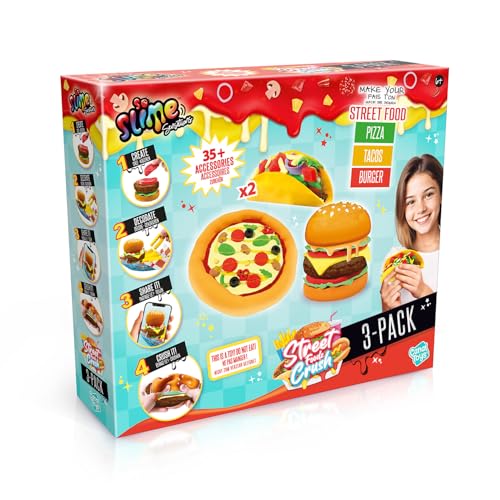 So Slime Sensations Street Food Crush – Create Pizza, Tacos & Burgers Slime Playset for Kids 9