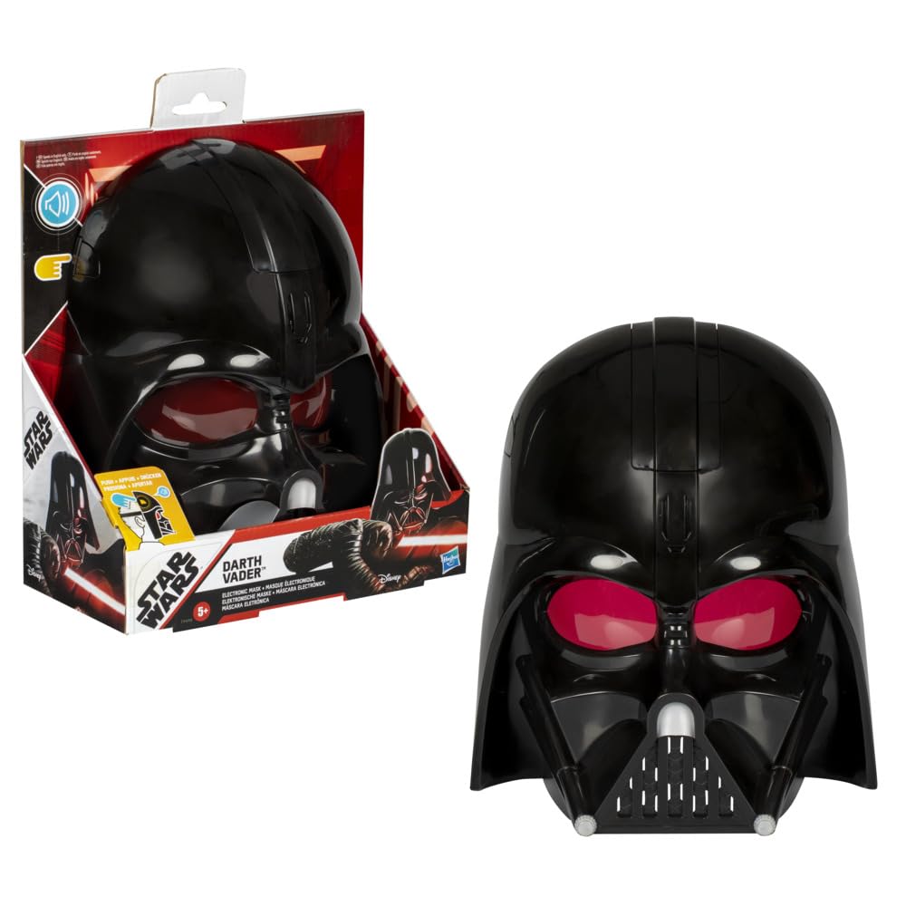 Star Wars Darth Vader Electronic Mask - Sound Effects & Phrases | Ages 5+ | Batteries Included