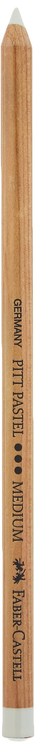 Faber-Castell PITT Monochrome Artists' Medium Pastel Pencil - White | HB Hardness | Grease/Oil Free
