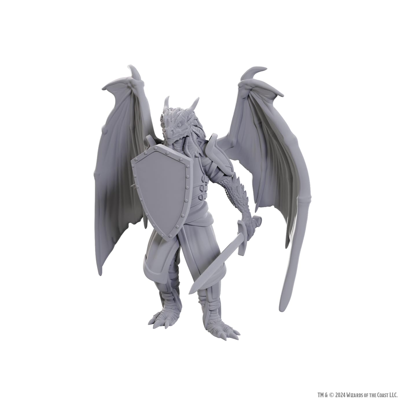 WizKids D&D Nolzur's Marvelous Miniatures - Dragonborn of Bahamut Unpainted Figure | Plastic