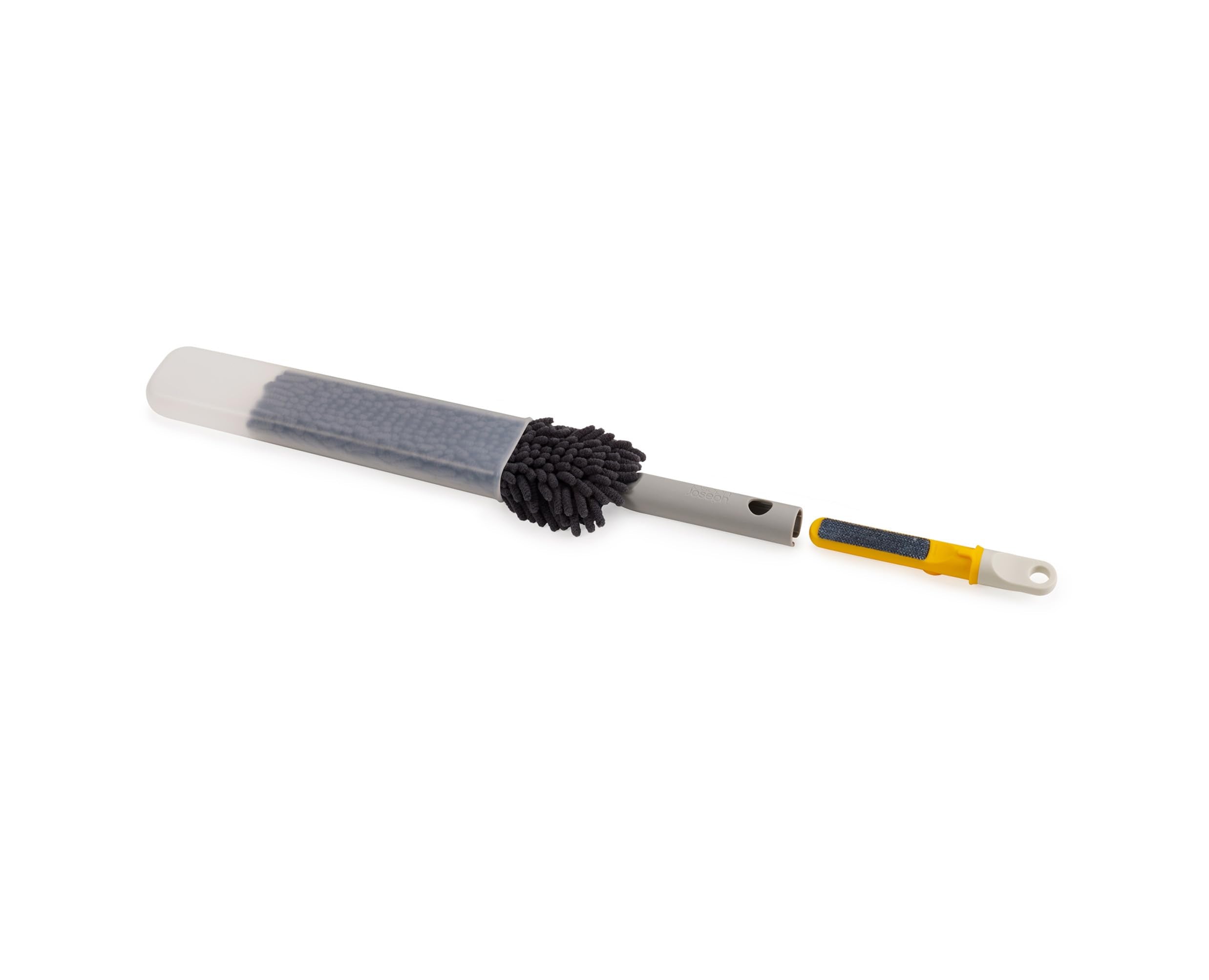 Joseph Joseph CleanTech 3-in-1 Duster with Storage Sheath | Microfiber & Noodle Fabric | Light Stone