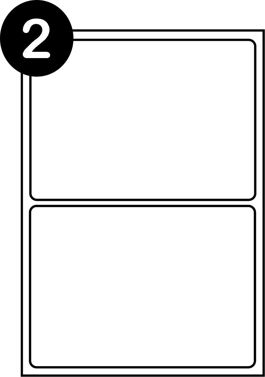 SmithPackaging A4 Self Adhesive Address Labels - 2 Labels Per Sheet, 100 Sheets, Permanent Adhesive