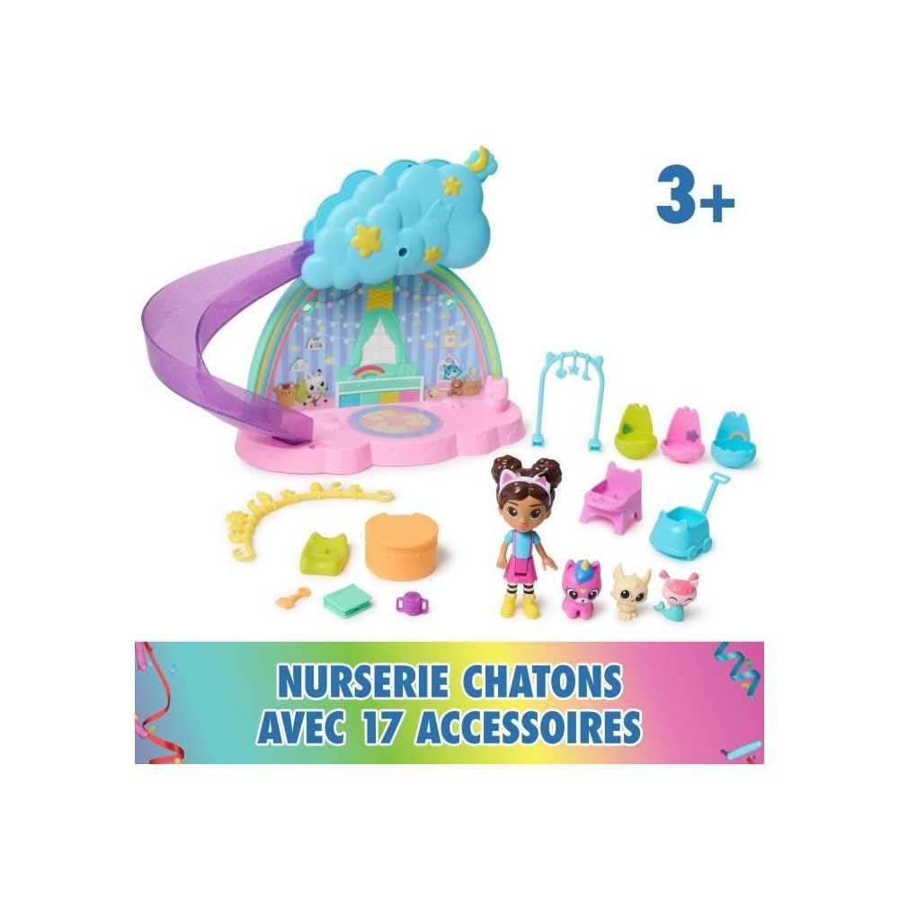 Gabby’s Dollhouse Kitty Care Ear Purrfect Playroom - 17-Piece Nursery Playset with Gabby Figure & Baby Kitties 5