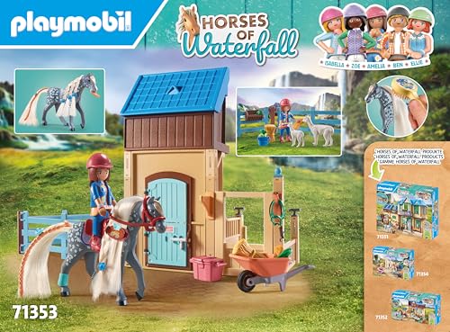 Playmobil 71353 Horses of Waterfall Horse Stall with Amelia and Whisper - Imaginative Play Set for Kids 5+ 15