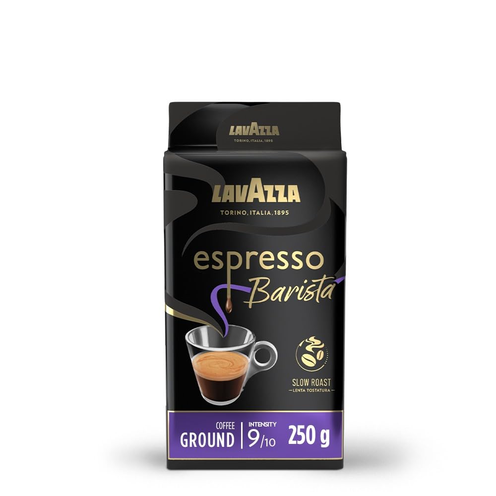Lavazza Espresso Barista Intenso Ground Coffee - Intense Flavor | Cocoa & Wood Notes | 250g 1