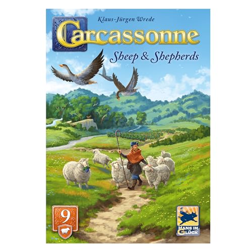 Hans im Glück Carcassonne: Sheep & Shepherds Expansion 9 Refresh | 5 Players | Ages 7+