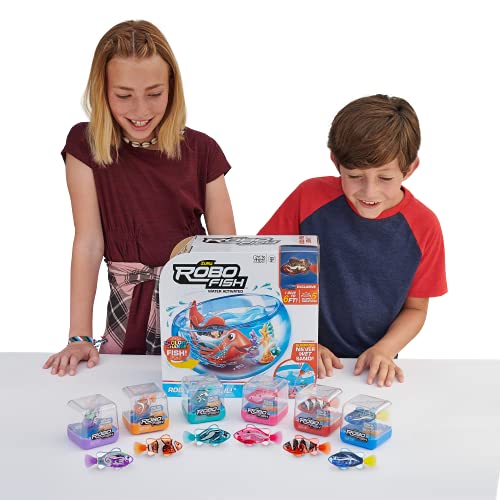 Robo Alive Robo Fish 7126 Robotic Toy Pet with Fish Tank and Never Wet Sand, Hyper-Realistic Swimming Fish for Kids and Teens