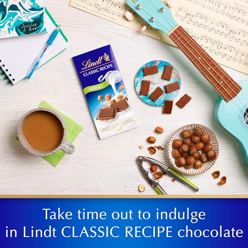 Lindt Classic Recipe Milk Hazelnut Chocolate Bar 100g 9