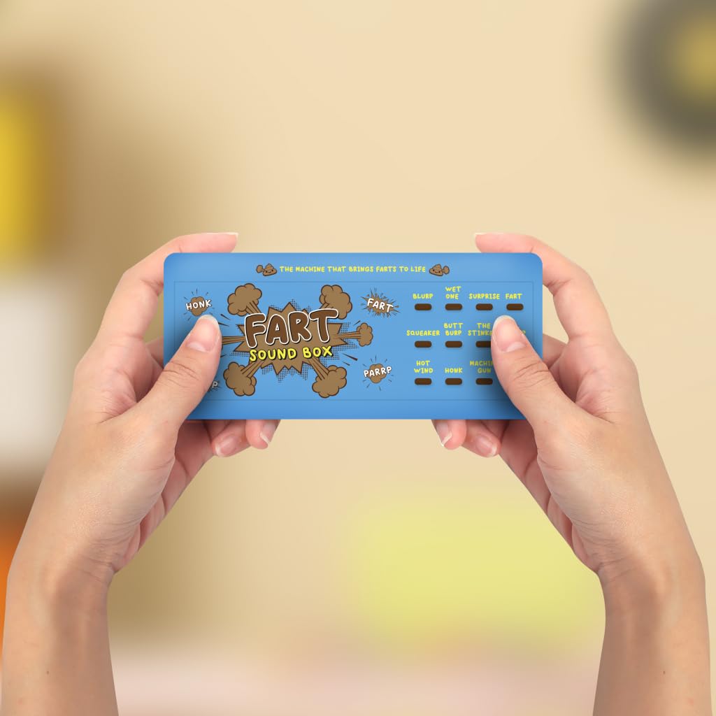Gift Republic Fart Sound Box - 12 Unique Sounds | Compact Plastic Gag Toy | Blue 3