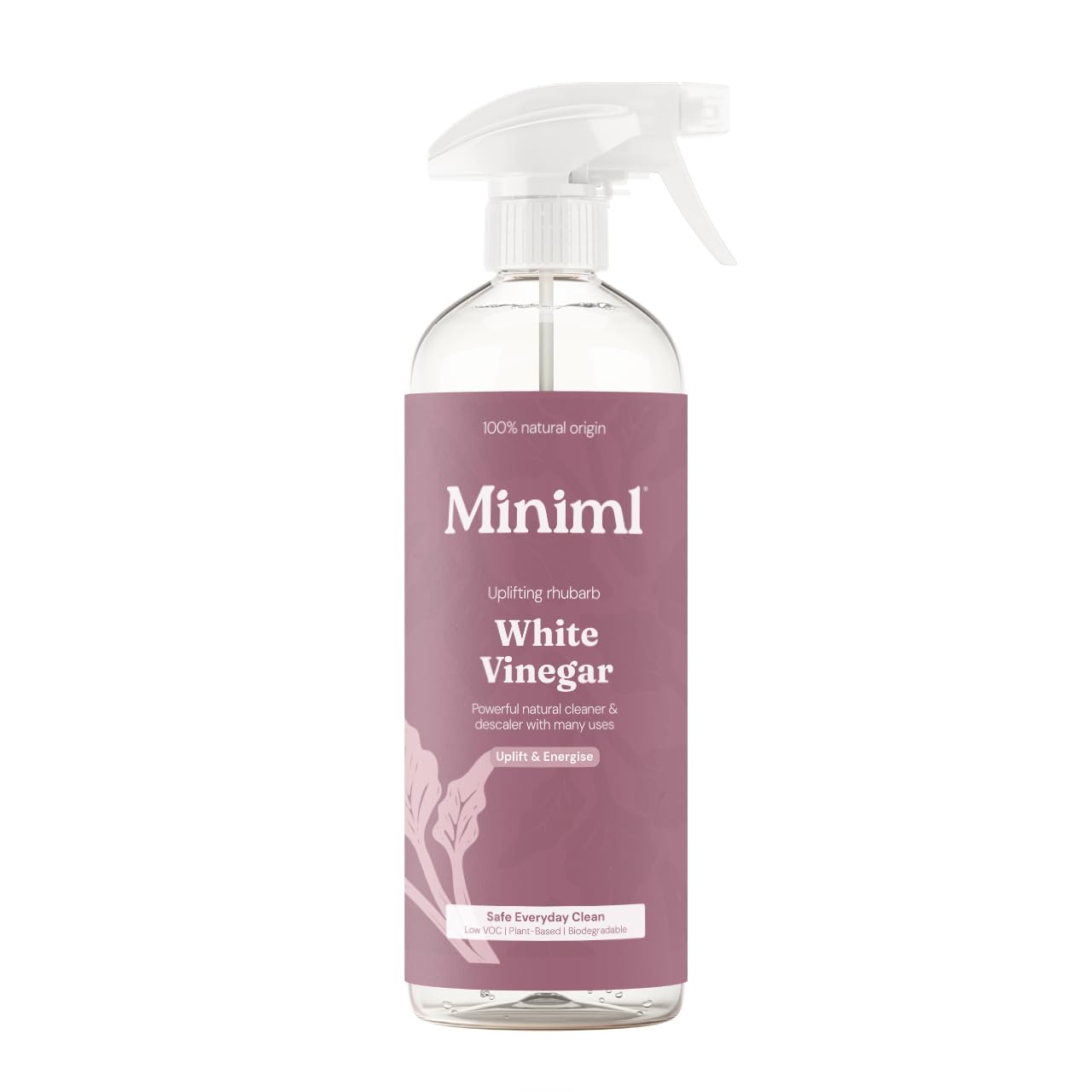 Miniml White Vinegar Cleaning Spray - Wild Rhubarb Scented | 750ml | Plant Powered