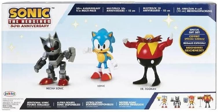 Sonic The Hedgehog - 4 Inch Action Figures, Sonic Classic 3 Pack (2023)