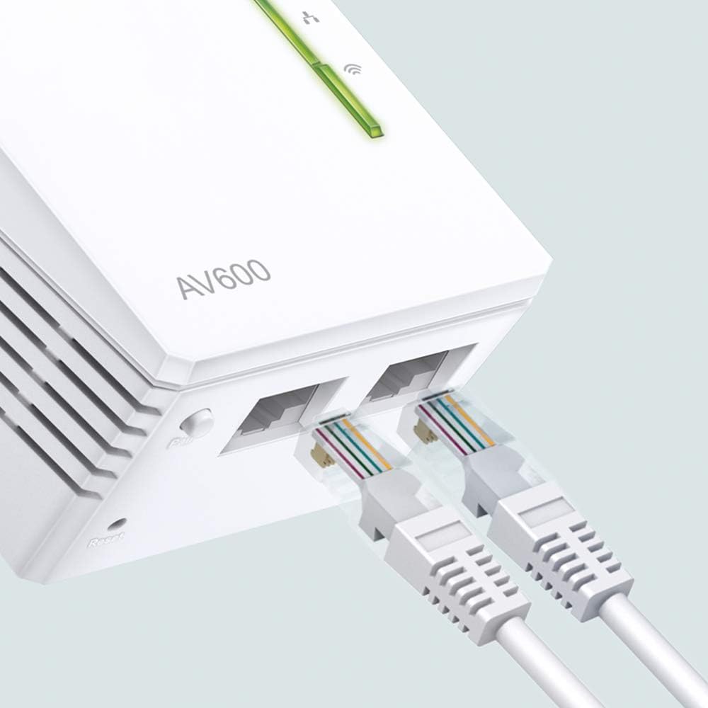 TP-Link TL-WPA4220KIT AV600 Powerline Adapter WiFi Extender Kit - 600Mbps Speeds, 300m Range, 2 Ethernet Ports, Black 6