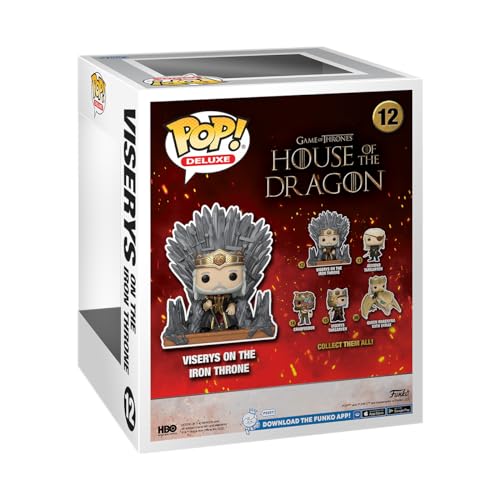 Funko POP! Deluxe - King Viserys Targaryen on Throne (House of the Dragon)  
Funko POP! Deluxe Vinyl Figure: King Viserys Targaryen on Iron Throne - House of the Dragon Collectible