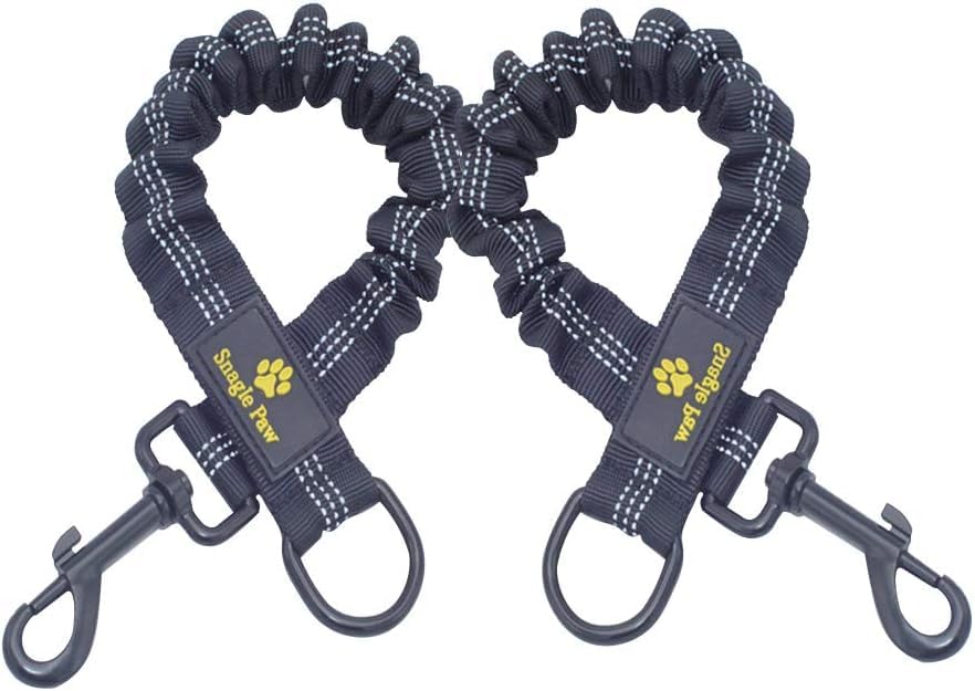 Snagle Paw Bungee Dog Leash Extension - Shock Absorbing | 24 Inch Extended Length | Reflective