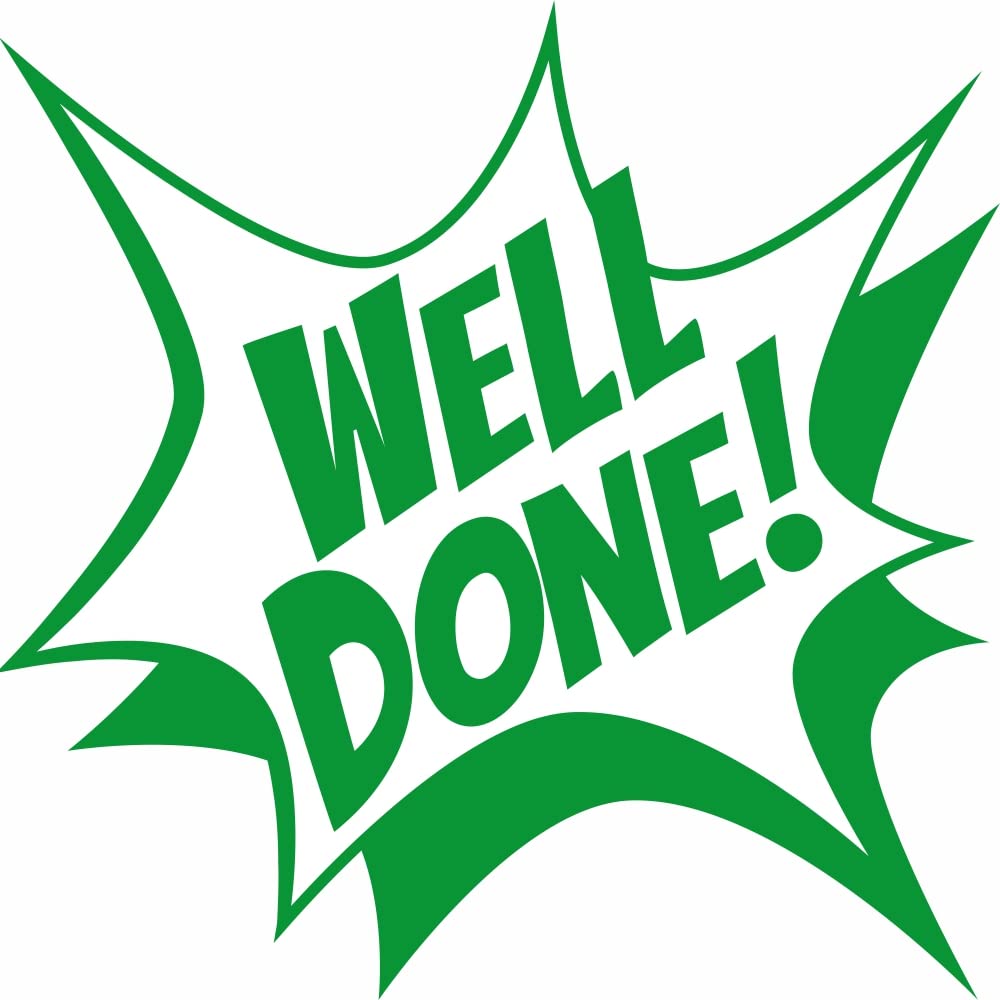 Trodat Printy 4933 Self-Inking Teacher Stamp - Well Done | Green Ink | 23x23mm Impression 3