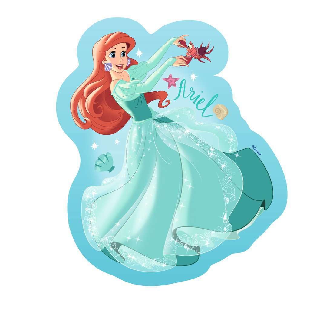 Ravensburger Disney Princess Shaped Jigsaw Puzzles Set - 4 Puzzles (10, 12, 14, 16 Pieces) for Ages 3+ 6