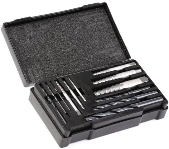 Yato YT-0591 Screw Extractor Set 12pcs - M3 to M24 with Drill Bits in Plastic Case